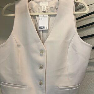 H&M Cream Sleeveless Blouse